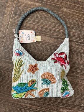 NWT Beaded Viral Ocean Sea Life Bag Purse